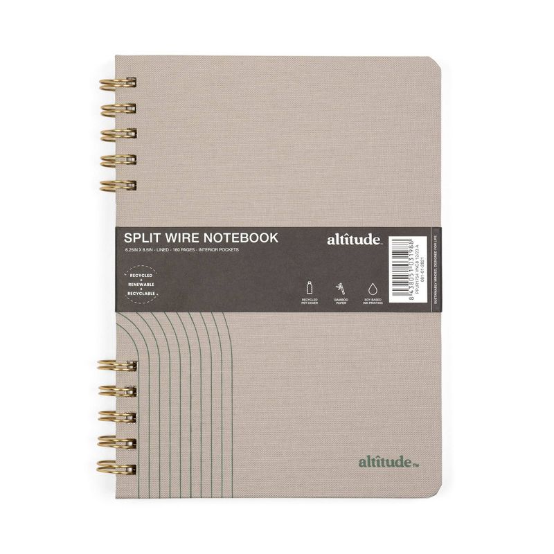 Altitude 160pg Ruled Journal 8.5&#34;x6.25&#34; Split Wire Warm Gray, 2 of 10
