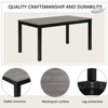 6-Piece Dining Table Set with Bench and Chairs, Dining Table Set for 6 with Bench, Wooden Dining Table Set for Kitchen, Dining Room - 4 of 4