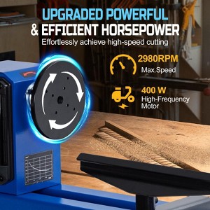 Benchtop Wood Lathe 14" x 20" | 0.5HP Variable Speed 1040-2980 RPM, Wood Turning Machine w/ Chisels, MT3 Tailstock - 1 of 4