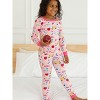 RuffleButts Girls Viscose from Bamboo Ruffle Long Sleeve Pajama Set - 3 of 4