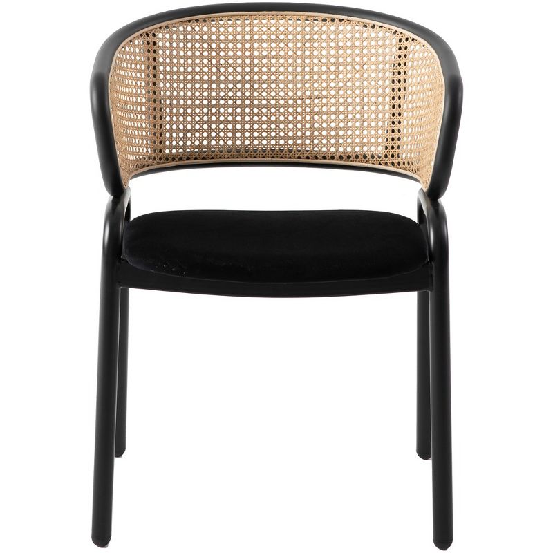 Leisuremod Ervilla Modern Dining Chair with Black Frame, Set of 2, 2 of 4