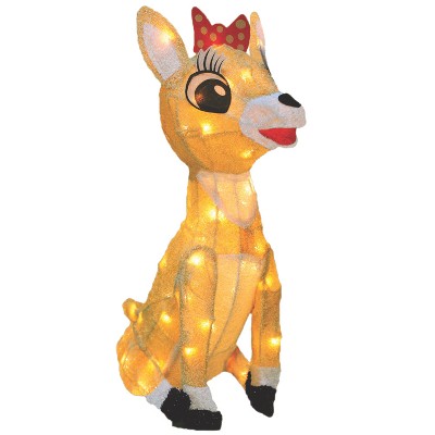 Rudolph the Red Nosed Reindeer Christmas 18" Prelit Clarice Outdoor Decoration - Clear Lights