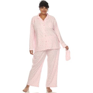 Whitemark Plus Size Three-Piece Pajama Set - 1 of 4