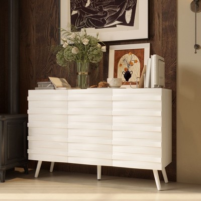 FUFU&GAGA Dresser with Adjustable Shelves Unique Design