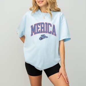 Simply Sage Market Merica Cowboy Hat Garment Dyed Tee - 1 of 4