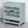30" Bathroom Vanity Base, Multi-Functional Bathroom Cabinet with Doors & Drawer, Solid Wood & MDF Construction, Freestanding Bathroom Storage - 4 of 4