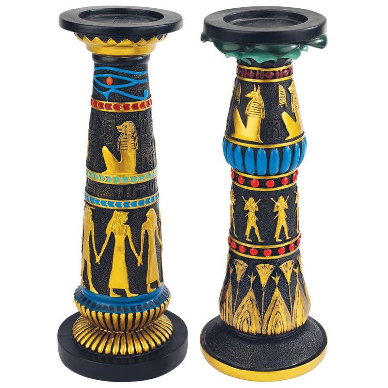 Design Toscano Temple of Luxor Egyptian Candleholder: Amenhotep & Rameses, 3 of 5