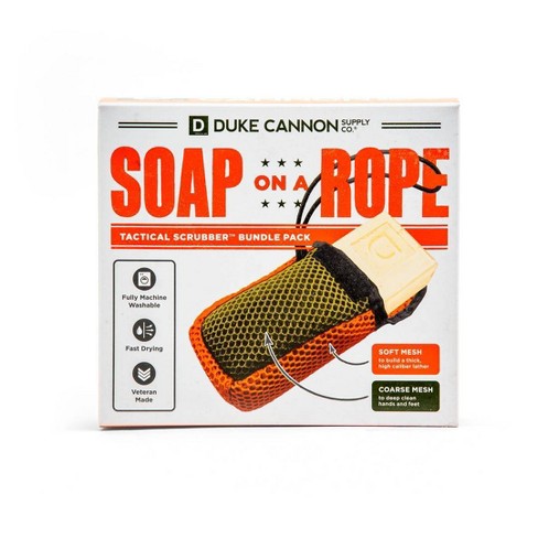 Duke Cannon Tactical Scrubber + Soap Set - Soap On A Rope With Big American  Bourbon Soap - 10 Oz : Target