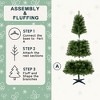6FT Unlit Artificial Christmas Tree with 490 Tips, PVC Full Branches, Classic Green Holiday Tree with 4-Leg Plastic Stand for Indoor Home Decoration - 3 of 4