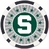 MasterPieces Casino 100 Piece Poker Chip Set - NCAA Michigan State Spartans - 4 of 4