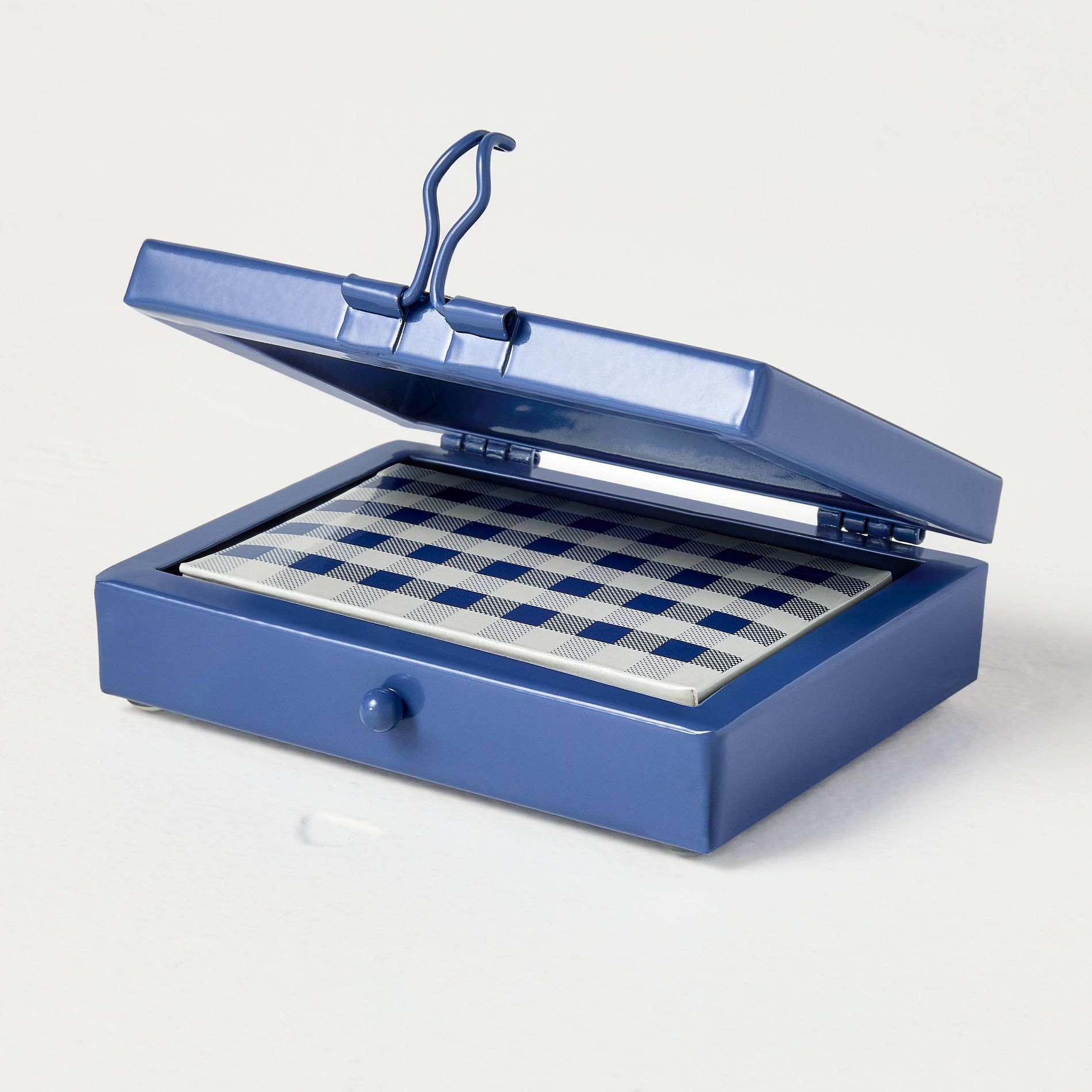 Deck of Cards with Container Navy/Gingham - Hearth & Hand™ with Magnolia