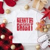 Merry and Bright Block Distressed - Toddler Short Sleeve Graphic T-Shirt - 3 of 4