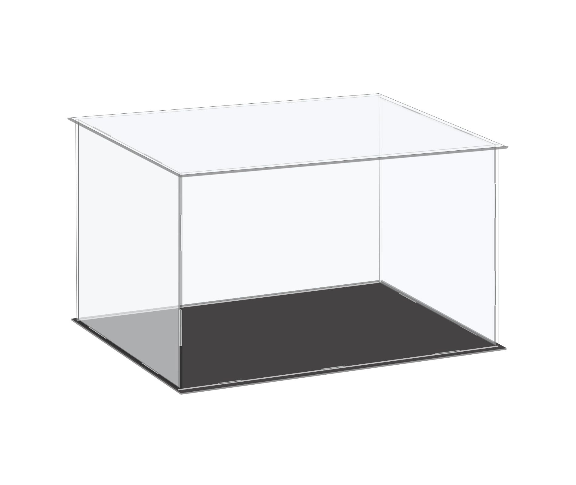 Unique Bargains Acrylic Dustproof Countertop Display Case 1 Pc 14.1x8.2x8 Inch