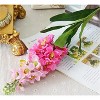 Attop Big Artificial Hyacinth Violet flower branch fleurs artificielles for autumn fall home wedding decoration fake flowers wreath - 3 of 4