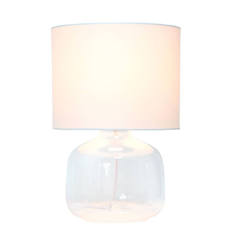 Glass Table Lamp with Fabric Shade - Simple Designs, 3 of 11