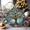 Lomsoe Christmas Ornaments Christmas Tree of Life Ceramic Ornaments Red Christmas Tree Hanging Decor Christmas Gift Christmas Decor - 4 of 4