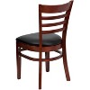 Emma and Oliver 2 Pack Ladder Back Wooden Restaurant Chair - 3 of 4