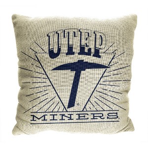 NCAA UTEP Miners 26 x 26 Woven Tapestry Pillow - 1 of 4