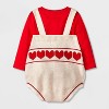 Baby Girls' Heart Sweater Set - Cat & Jack™ Red - image 2 of 4