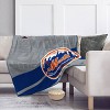 MLB New York Mets Corner Logo Faux Shearling Blanket - 2 of 3