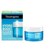 Neutrogena Hydro Boost Hyaluronic Acid Water Gel Face Moisturizer for Dry Skin - Fragrance Free - 1.7 fl oz