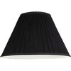 Springcrest Black Mushroom Pleated Large Empire Lamp Shade 7" Top x 17" Bottom x 11" High x 11.5" Slant (Spider) Replacement with Harp and Finial - 3 of 4