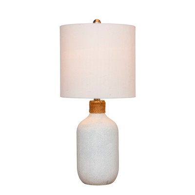 Coastal Bottle Glass Table Lamp White  - Fangio Lighting