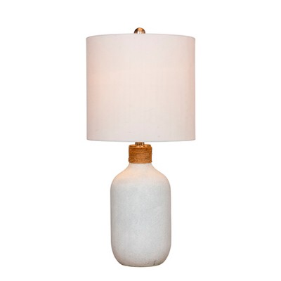 Coastal Bottle Glass Table Lamp White  - Fangio Lighting