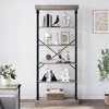 ODK 6 Tier Bookshelf, Industrial Bookcase Wood, Tall Standing Bookshelves, Rustic Vintage Display Rack, Large Storage Shelf for Living Room, Office - 2 of 4