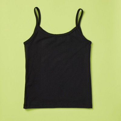 Yellowberry Girls' Premium Single-Layer Cotton Camisole Tank Top for Quality Comfort Coverage and Support