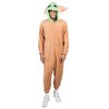 Star Wars The Mandalorian Baby Yoda Hooded Kigurumi Union Suit Pajama  Onesie With Ears-Large