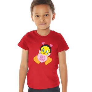 Toddler Boys' Looney Tunes Valentine's Day Tweety Bee Mine T-Shirt For Toddler Boys And Girls - 1 of 4