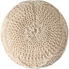 PAGED Modern 20 x 20 Inch Round Pouf with Diamond Texture, Knitted Cotton Bean Bag Chair for Living Room, Bedroom, Dorm, No Assembly - 2 of 4