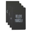 Bright Creations 4 Pack Motivational Kraft Cover Journals, Grid Notebook, Black (5 x 8 In) - 4 of 4