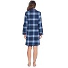 Ashford & Brooks Women's Flannel Plaid Sleep Shirt Button Down Nightgown - 3 of 4