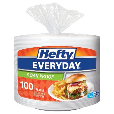 Hefty Everyday Soak Proof 9 Inch Foam Plates