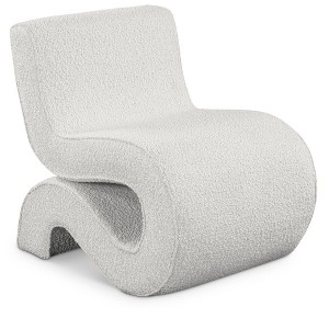 Meridian Furniture,Desiree Boucle Fabric Accent Chair - 1 of 4