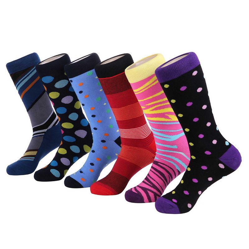 Mio Marino - Men's Bold Designer Dress Socks 6 Pack, 3 of 6