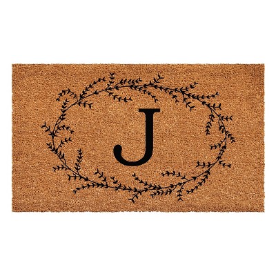 Calloway Mills Rustic Leaf Vine Monogrammed Doormat 17 In. x 29 In.