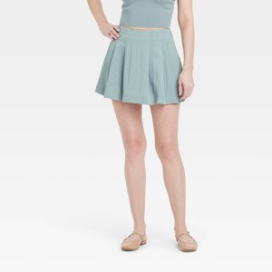Women's High-Rise Pleated Skort - A New Day™ - 1 of 3