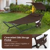 Patio Hanging Chaise Lounge Chair with Canopy Cushion Pillow and Storage Bag - 2 of 4
