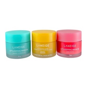 Laneige 3-pc TRIO Best-Sellers VARIETY PACK Lip Sleeping Mask EX (0.70 oz x 3) Berry, Mint Choco, Mango - Goodnight, chapped lips - 1 of 4