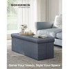 SONGMICS Storage Ottoman Bench Ottoman with Storage Footstool Hold up to 660 lb for Bedroom Living Room - 2 of 4