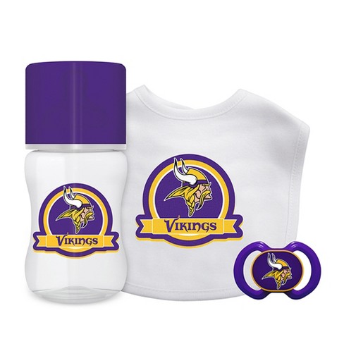 Baby Fanatic Officially Licensed Unisex Baby Bibs 2 Pack - NFL Minnesota  Vikings Baby Apparel Set