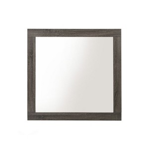 SEVOBAL Bathroom Vanity Mirrors Oak Finish Square Mirror with Versatile Orientation Safe and Reliable Clear Reflection, Gray Oak, 1"*35"*2.17" - 1 of 4