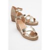 Miria - Gold Leather Platform Espadrille (Women) | Forever & Always Shoes - 2 of 4