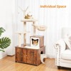 Multi-Level Cat Tree, Cat Tower Durable Sisal-Covered Scratching Posts,Cozy Caves,Condo,Dangling Ball,Jumping Platform for Cats Play &Sleep,Pet House - 2 of 4