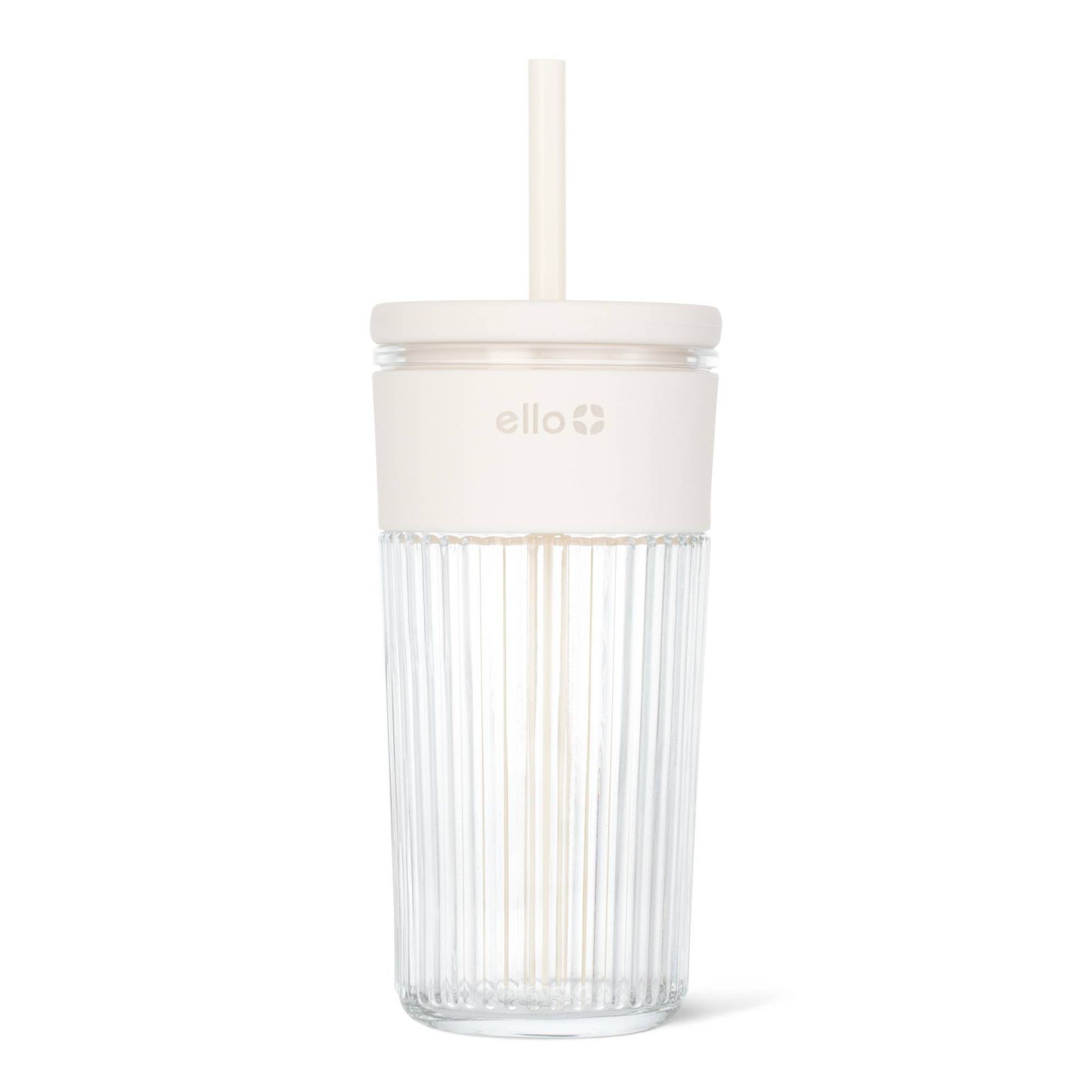 Ello Ava 18oz Straw Tumbler Cream