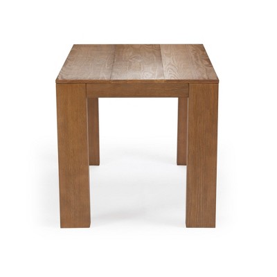 Pecan Wirebrush Solid Pine Rectangular Dining Table, 60"