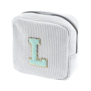 Unique Bargains Letter l Pattern Makeup Bag 1 Pc - 1 of 4